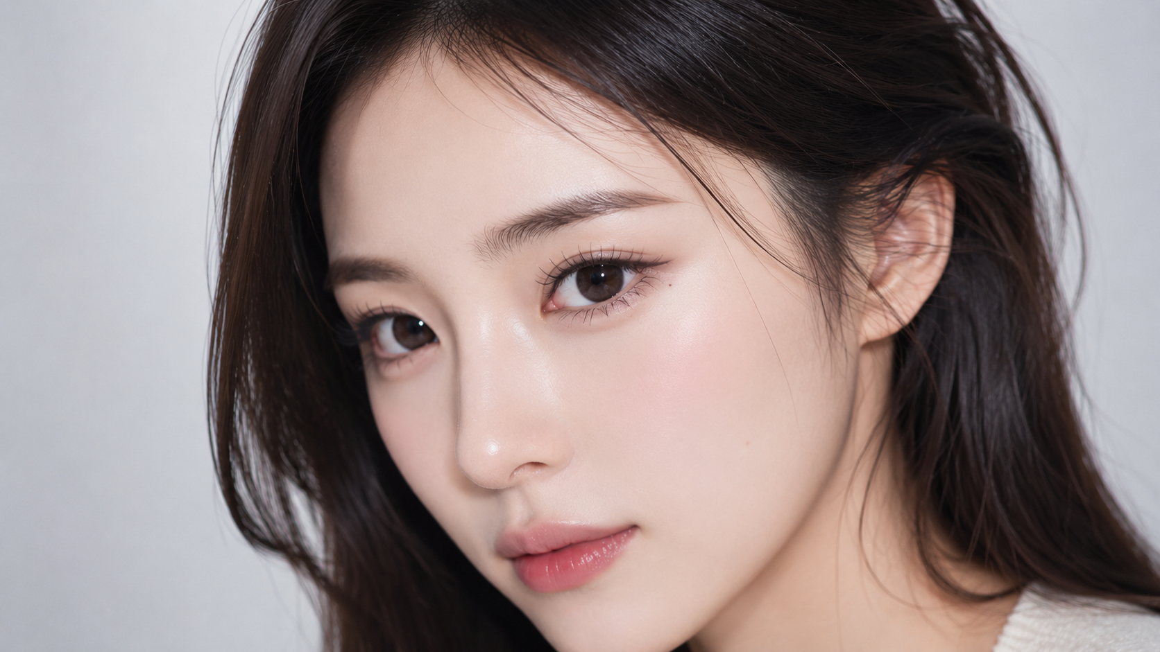 성형 상담실에서 앞트임과 뒤트임 차이를 상담받는 자연스러운 여성 모델