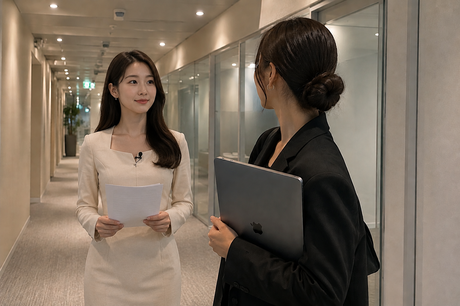 방송인과 직장인의 이미지 차이를 표현한 직업별 성형 가이드 콘셉트의 프리미엄 뷰티 화보